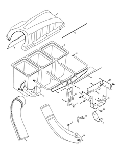 General Assembly Diagram and Parts List for 19A30018100  Cub Cadet Lawn Tractor